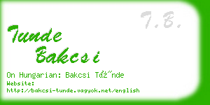 tunde bakcsi business card